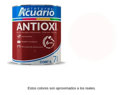Pintura anticorrosiva Blanco 1 L (1000 ml) Acuario ANTIOXI
