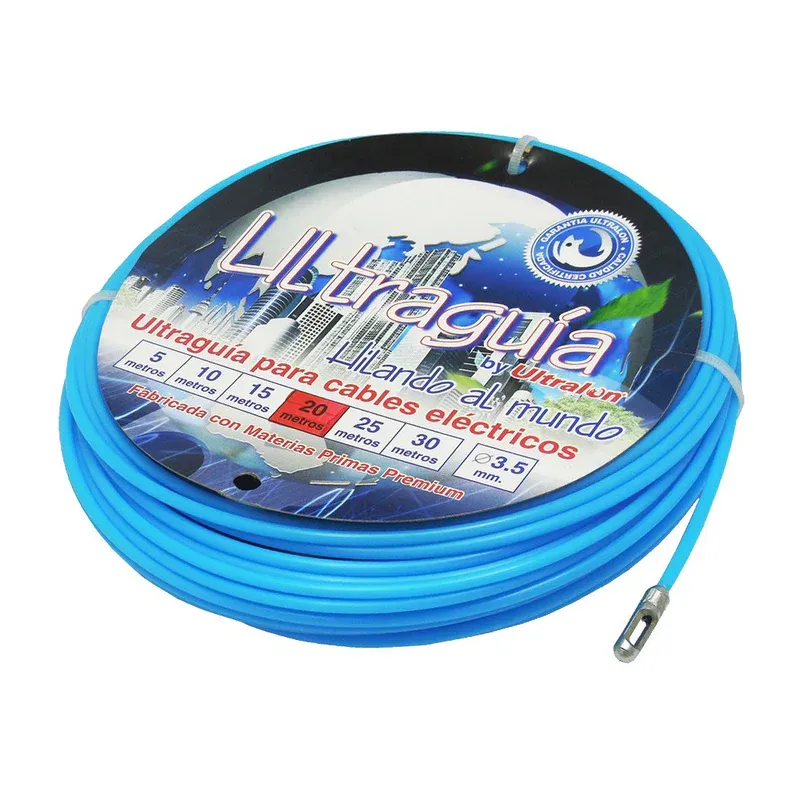 Guía para cable Azul 20 m Ultraguía Plástica