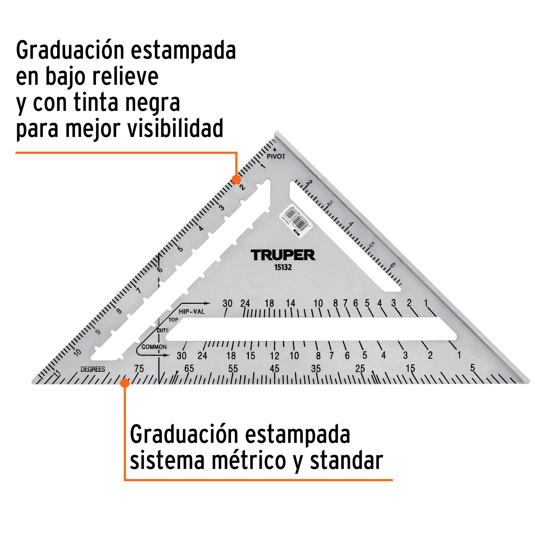 Escuadra 12 " (30 cm) Truper Para muros de yeso