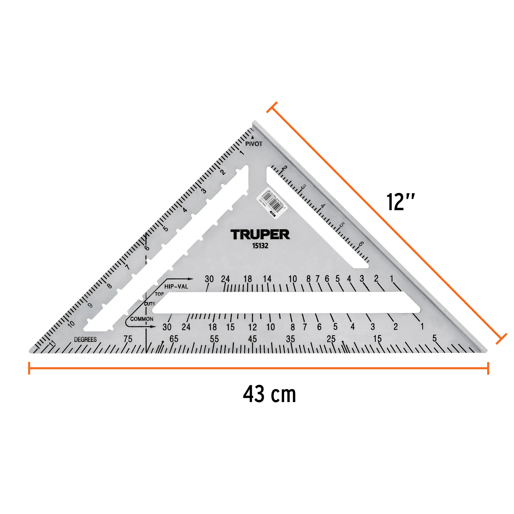Escuadra 12 " (30 cm) Truper Para muros de yeso