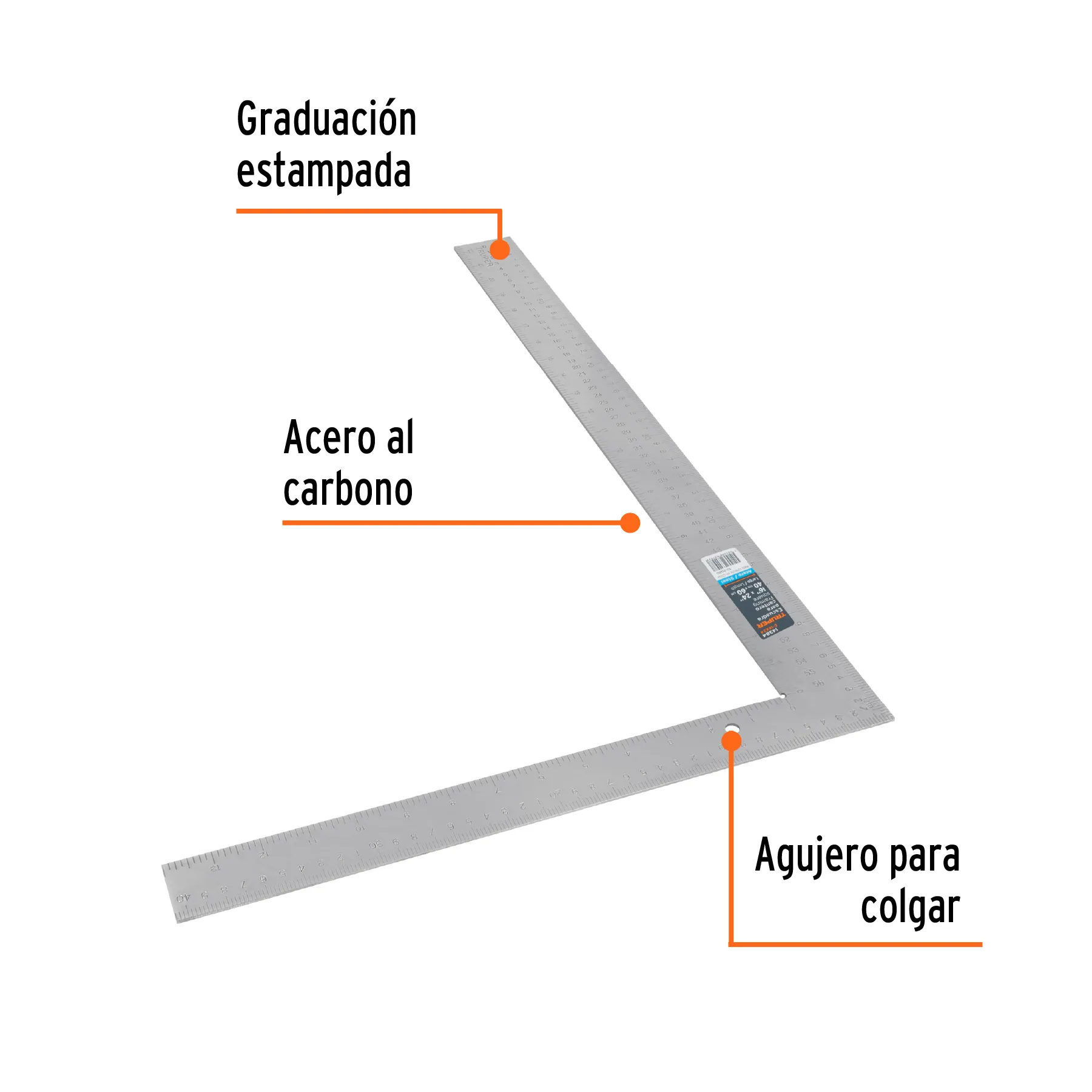 Escuadra 16 " x 24 " (40 cm x 60 cm) Truper Para cantero