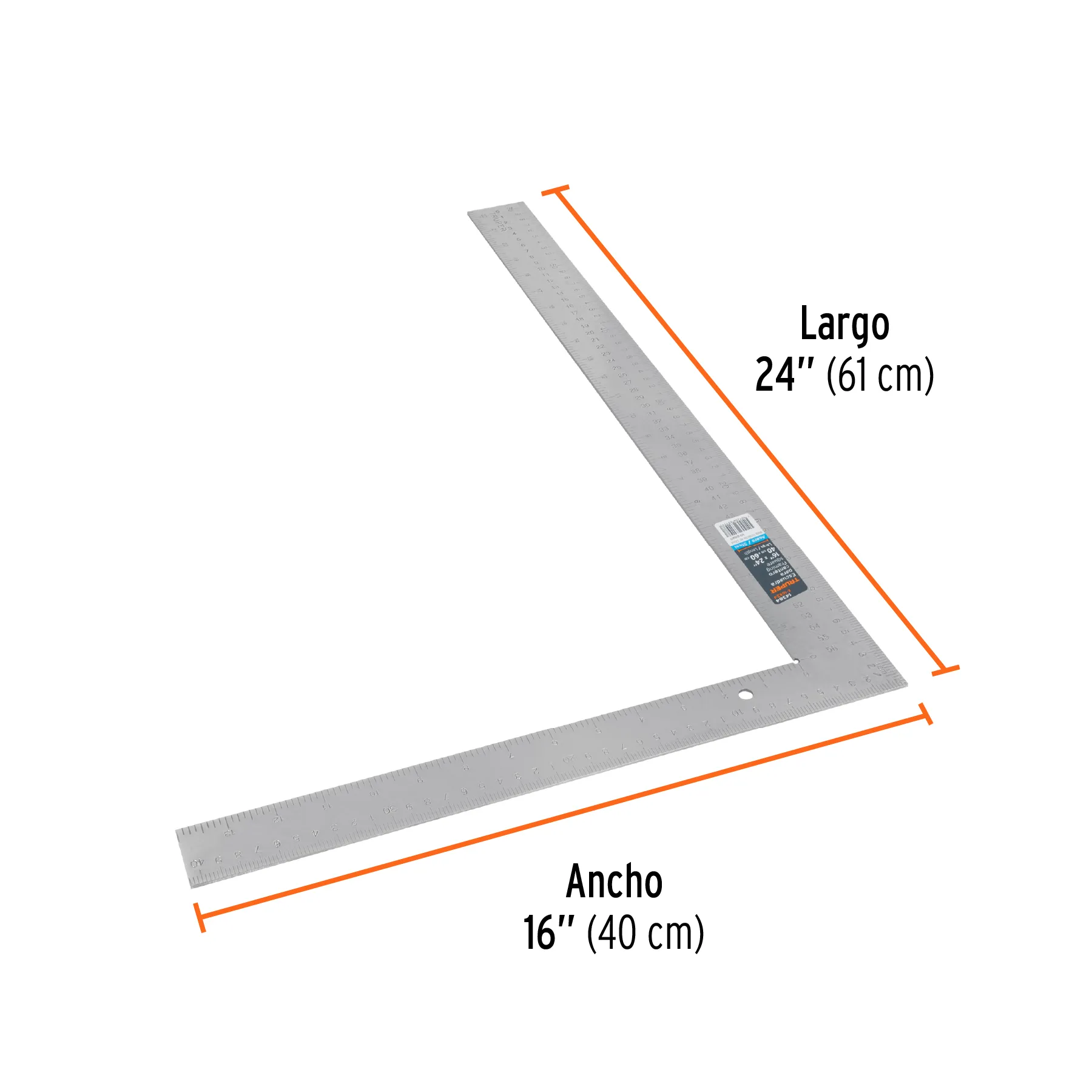 Escuadra 16 " x 24 " (40 cm x 60 cm) Truper Para cantero