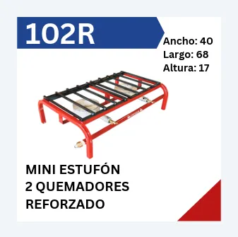 Parrilla de herrería 17 cm Corona Roja reforzada 2 quemadores
