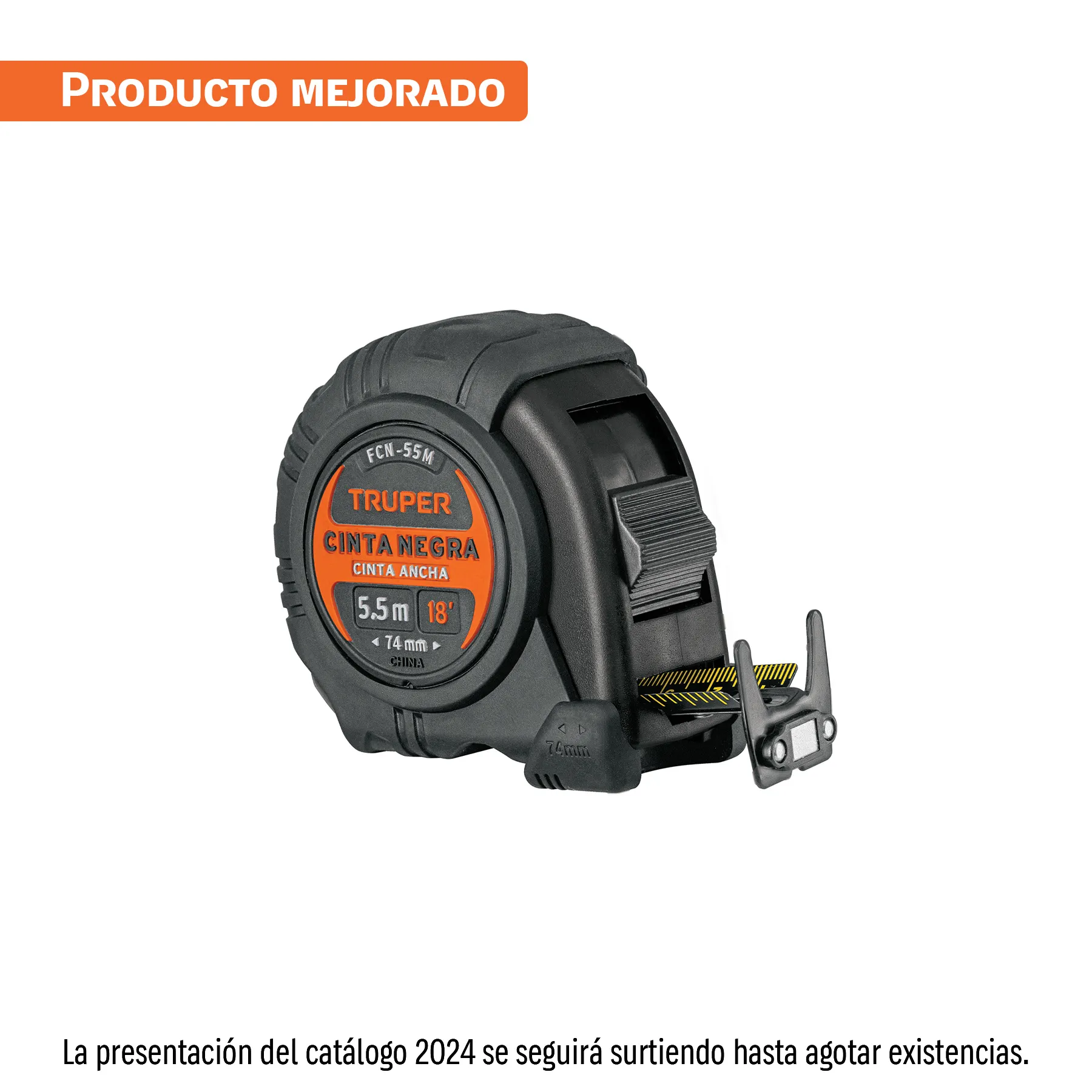 Flexometro 5.5 m Truper cinta negra