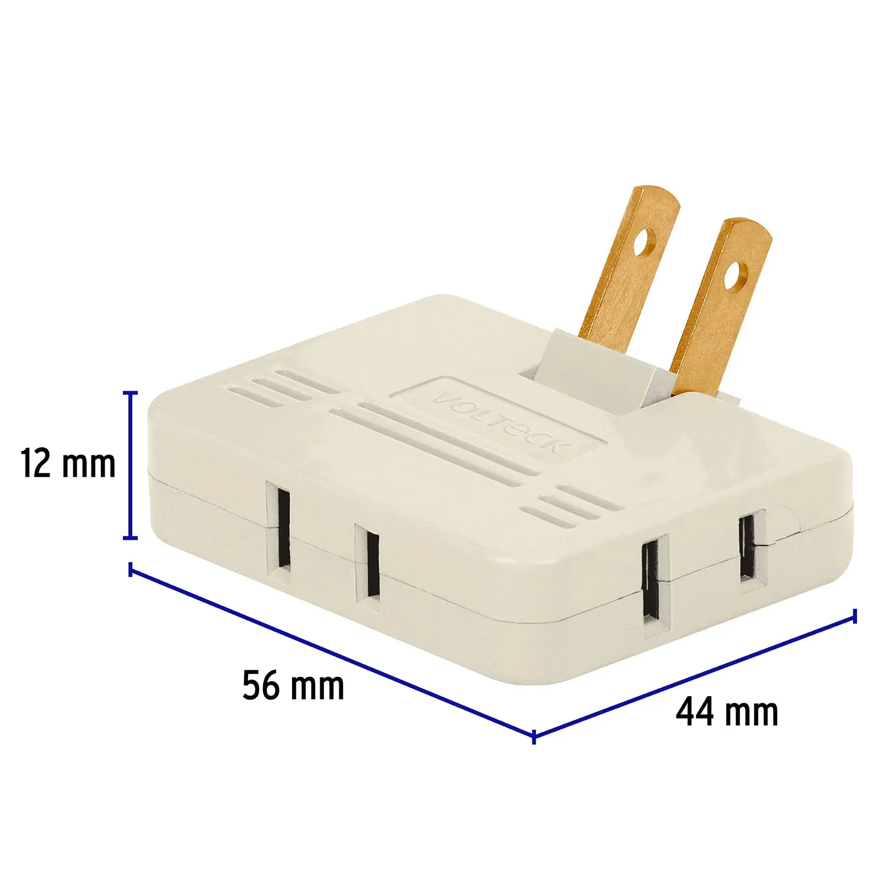 Multicontacto triple Entradas laterales Volteck Bisagra