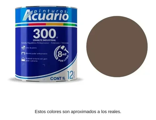 Pintura de esmalte Castaño 1 L (1000 ml) Acuario 300