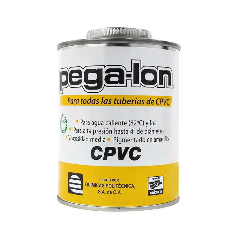 Pegamento para tubería Amarillo 500 ml Pega-lon Bote CPVC