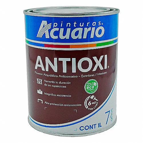 Pintura anticorrosiva Gris 1 L (1000 ml) Acuario ANTIOXI