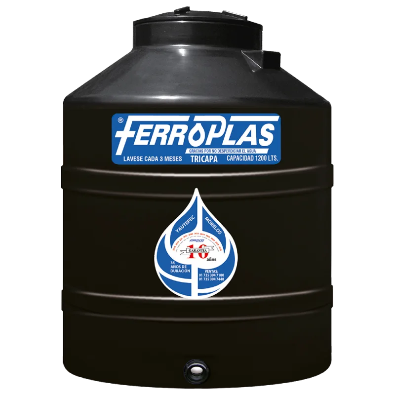 Tinaco 1,100 L Negro Ferroplas