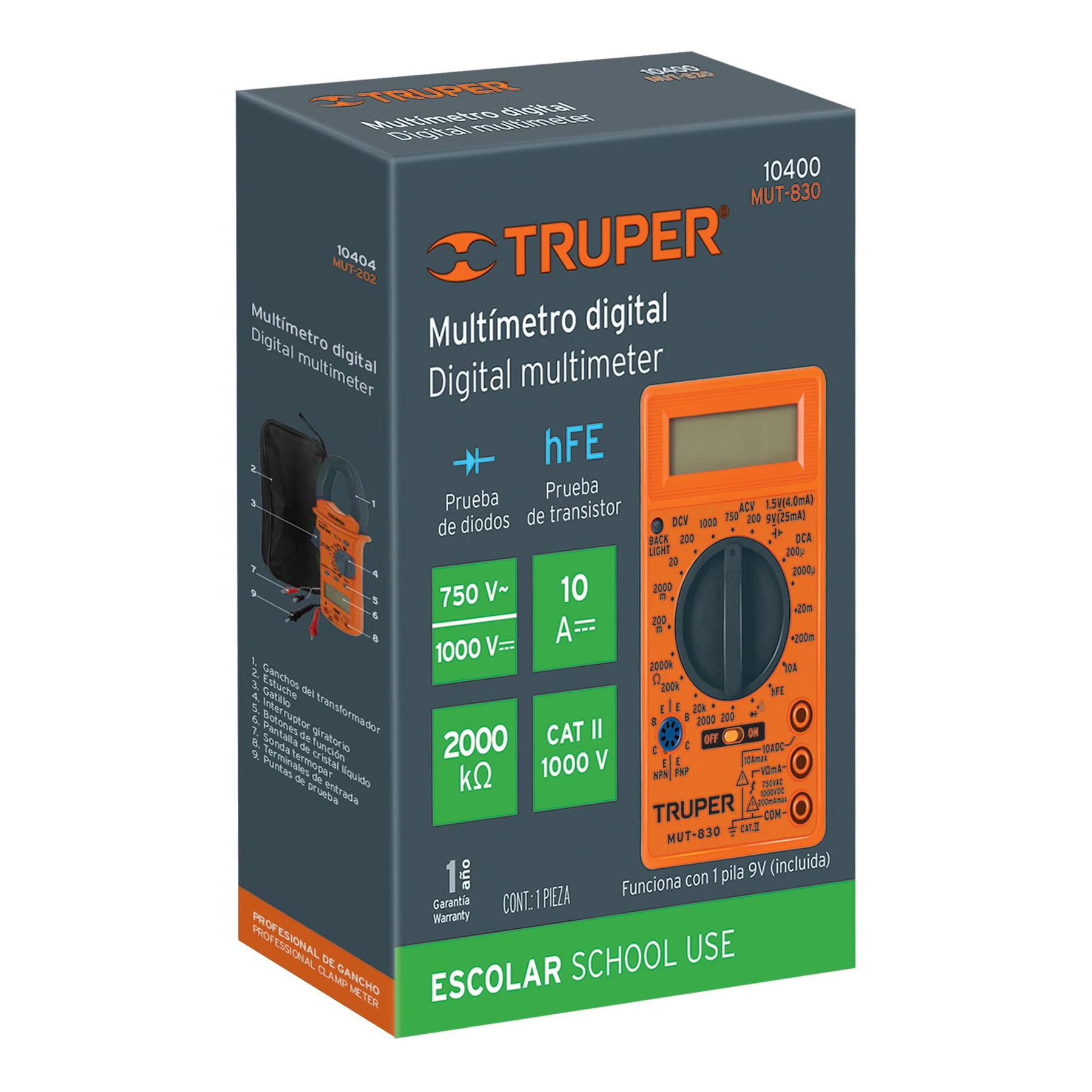 Multímetro digital Truper Escolar