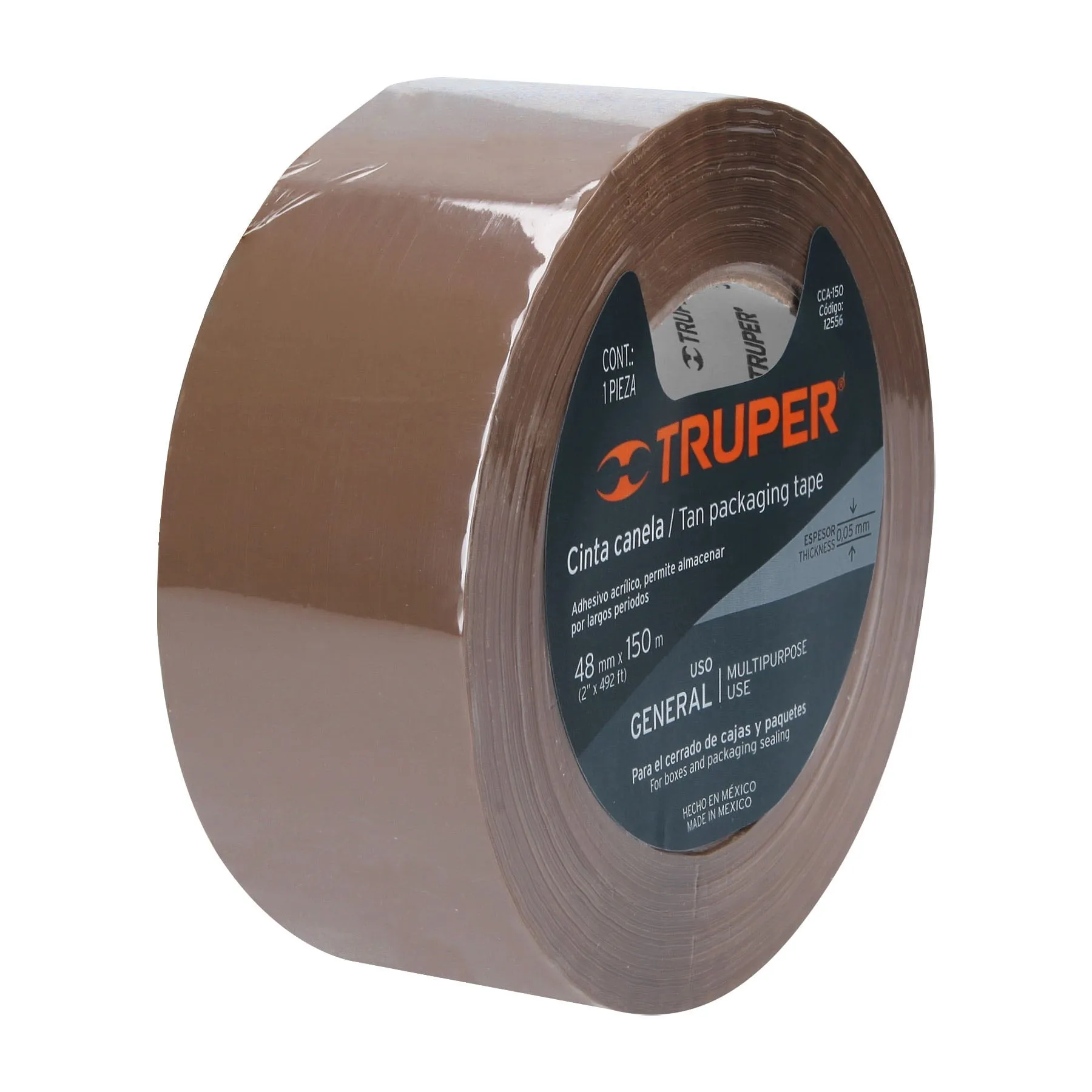 Cinta de empaque Canela 150 m Truper