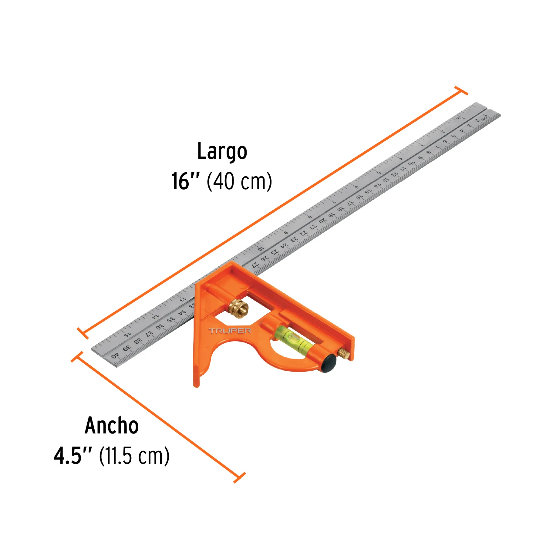 Escuadra 16 " (40 cm) Truper De combinacion