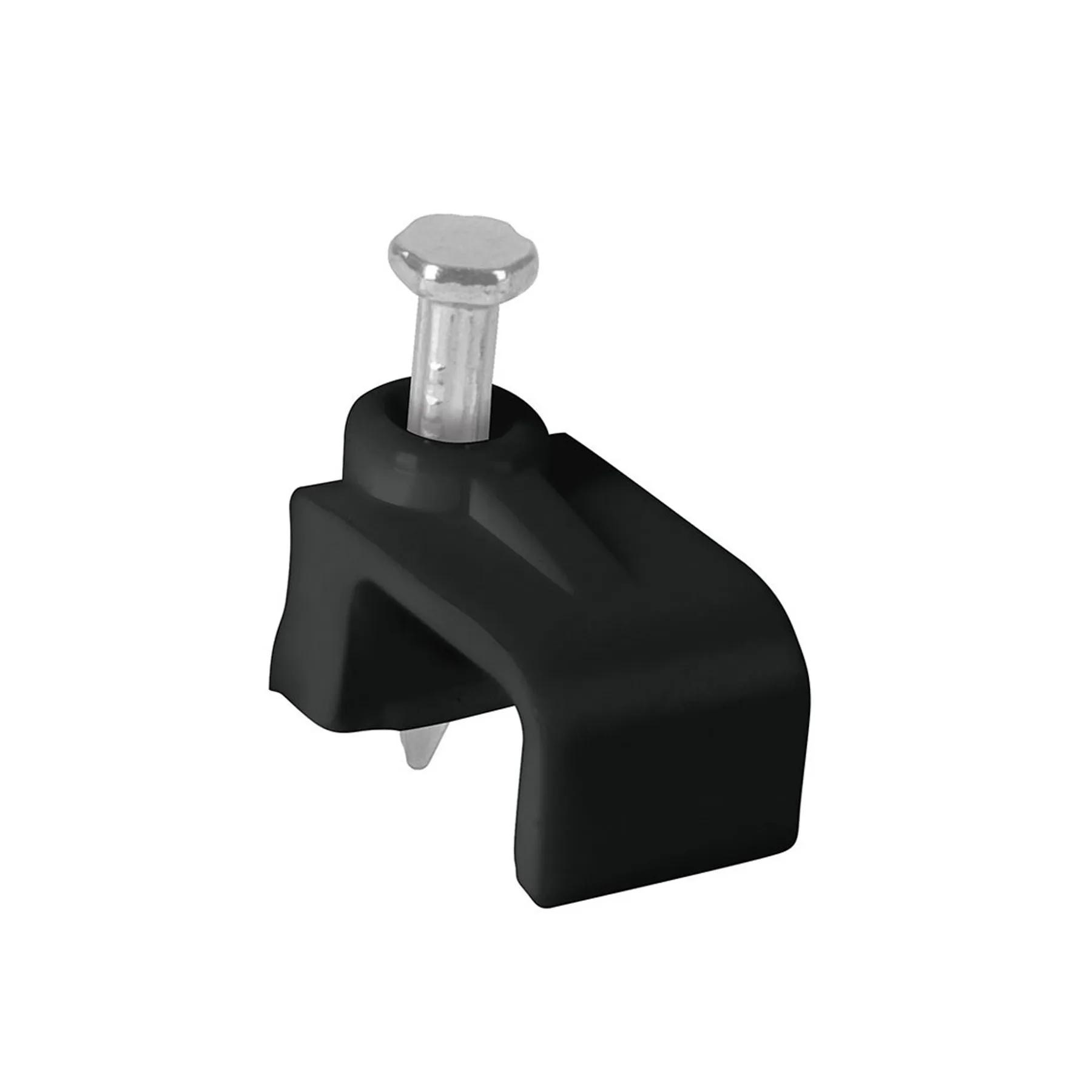 Grapas para cable Negra Volteck 6 x 9.5 mm Plana Por bolsa (20 pz)