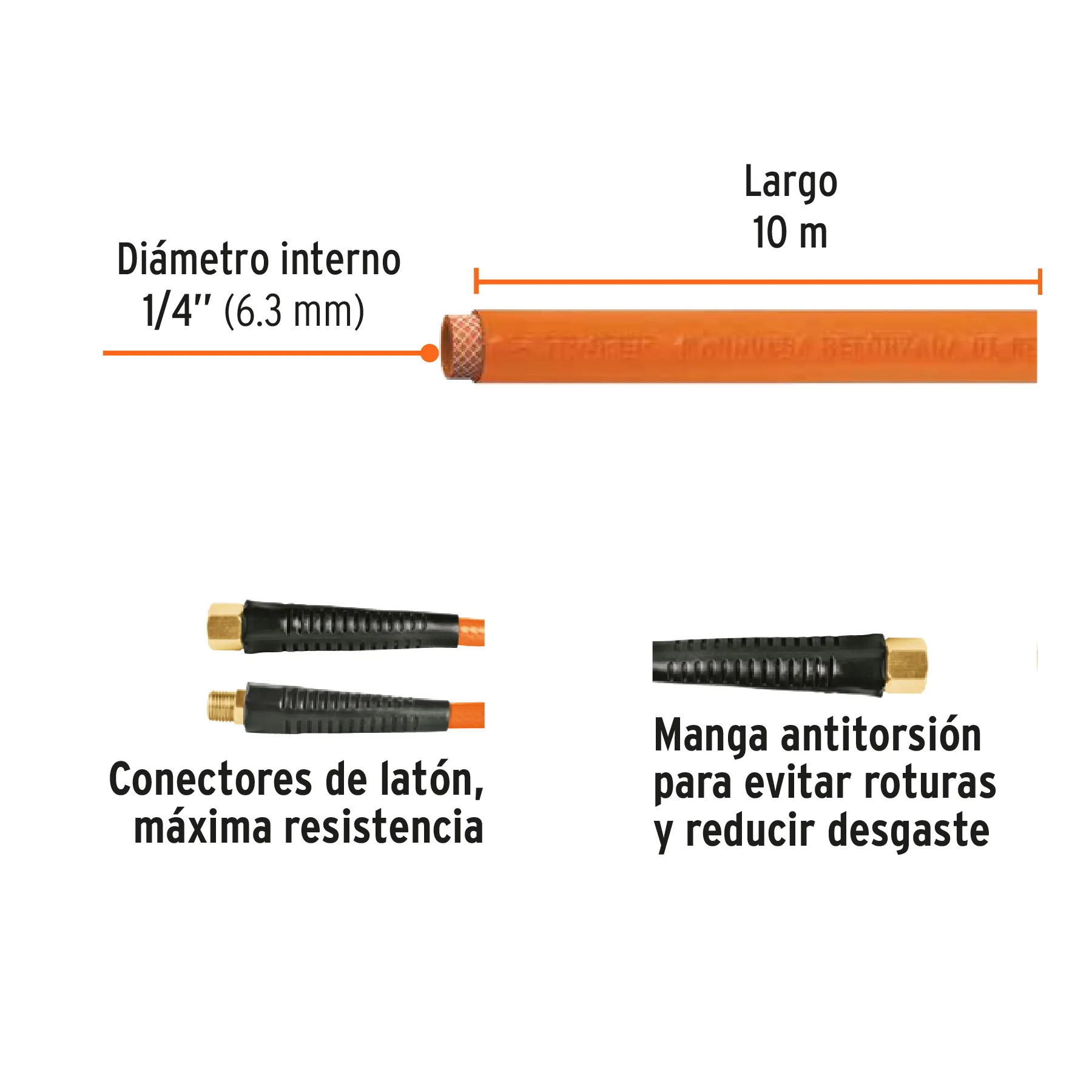 Manguera para compresor 10 m Truper