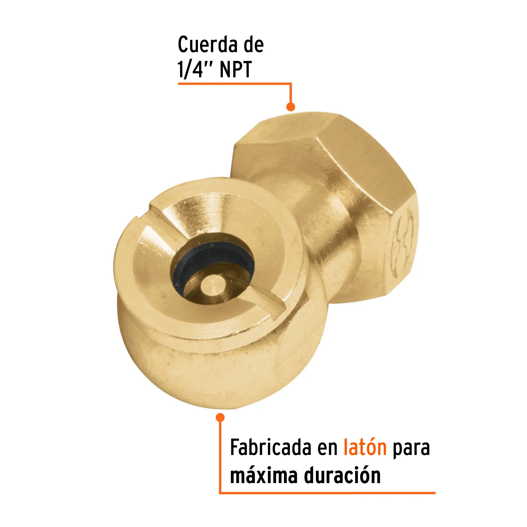 Cabeza infladora de llanta Truper Hembra ( 1/4 NTP )