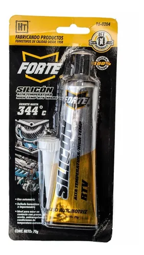 Silicón (Sellador) Negro Forte Hecort Tubo (125 ml) Alta temperatura