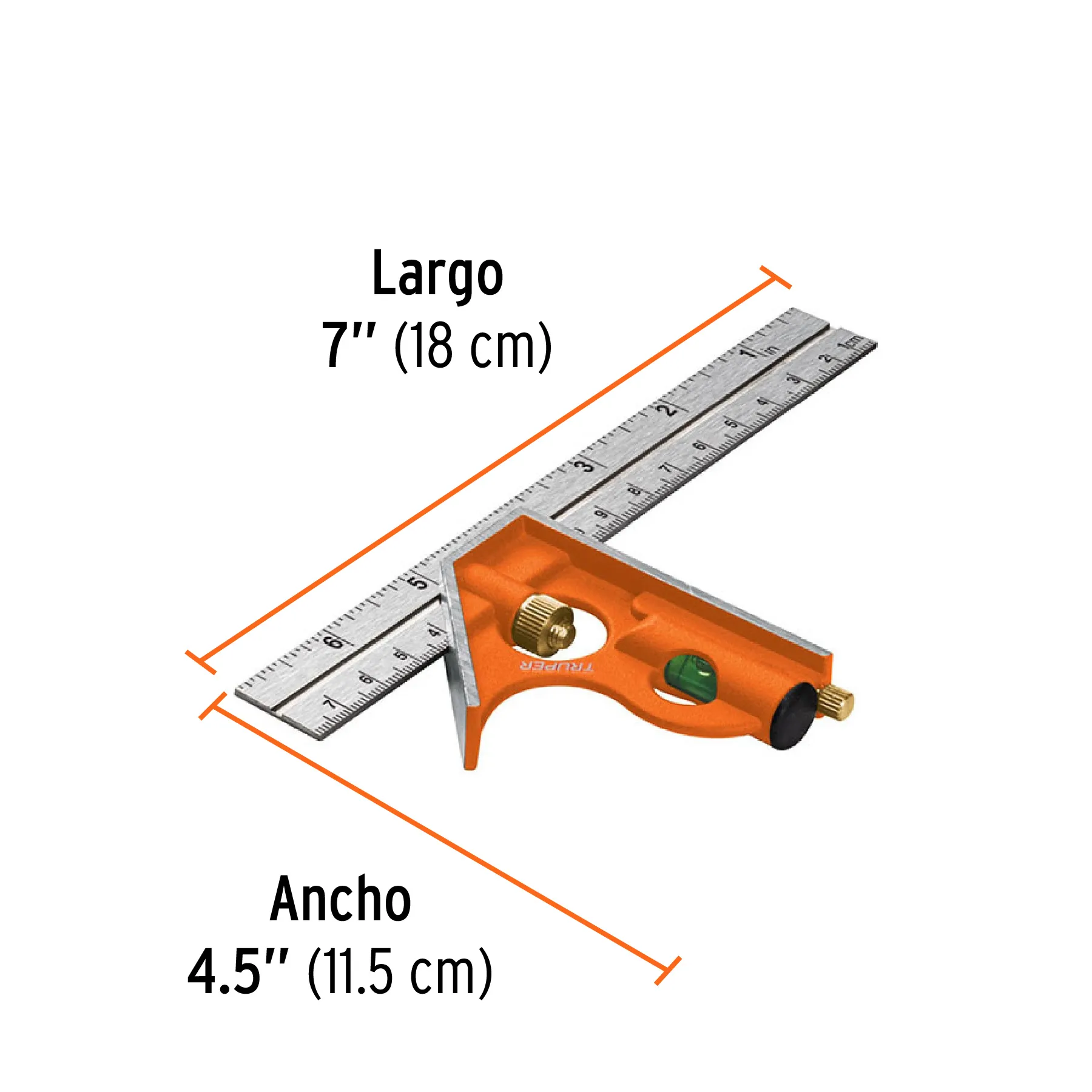 Escuadra 7 " (18 cm) Truper De combinacion