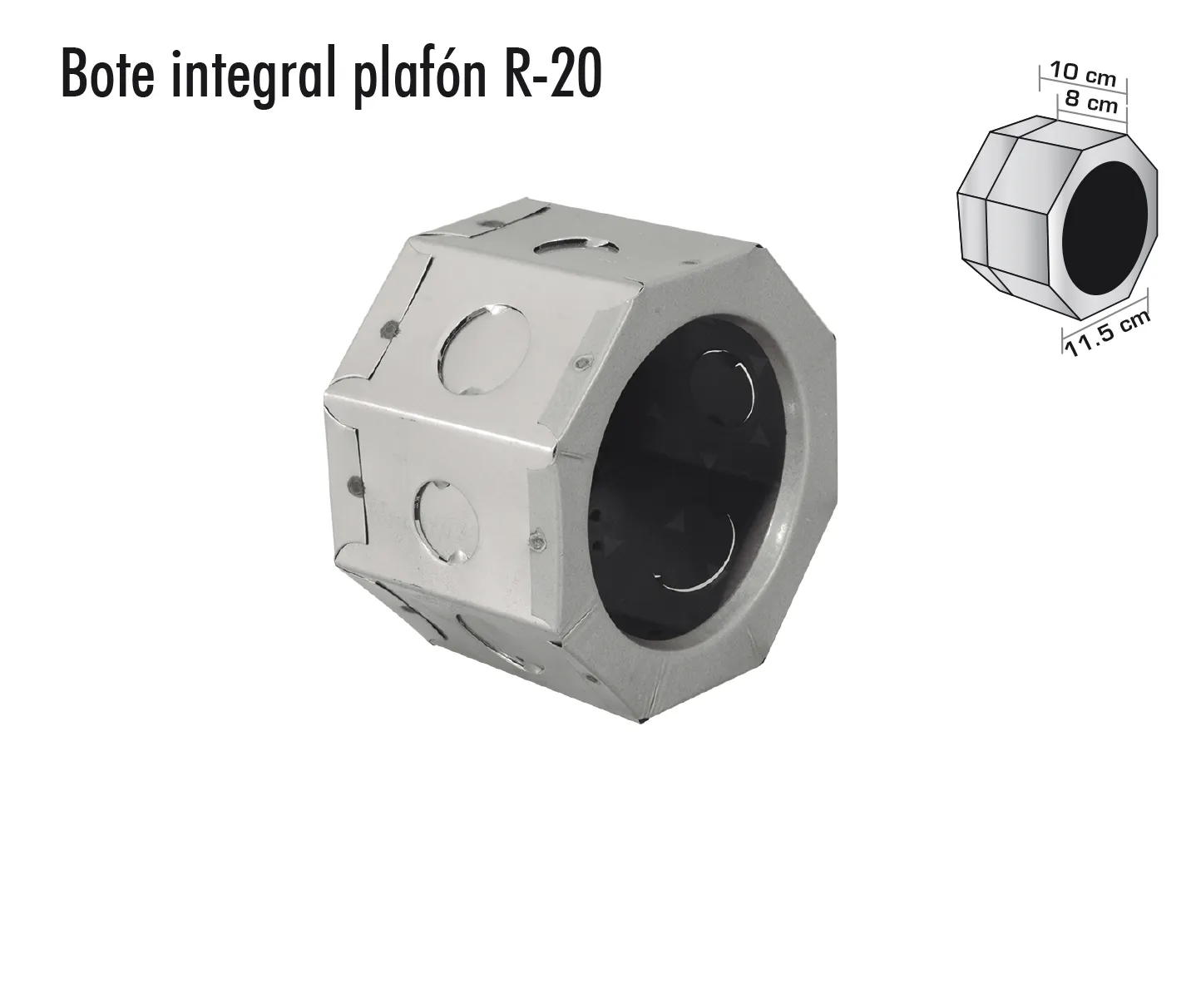 Bote integral 8 cm  11.5 cm