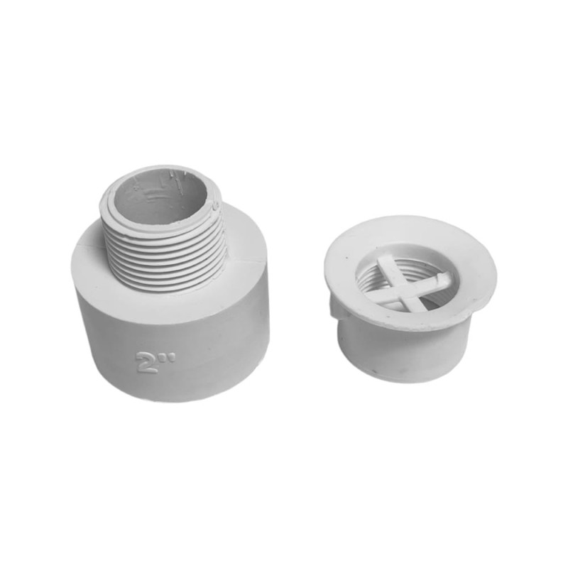 Adaptador roscado para lavadero 2 " PVC