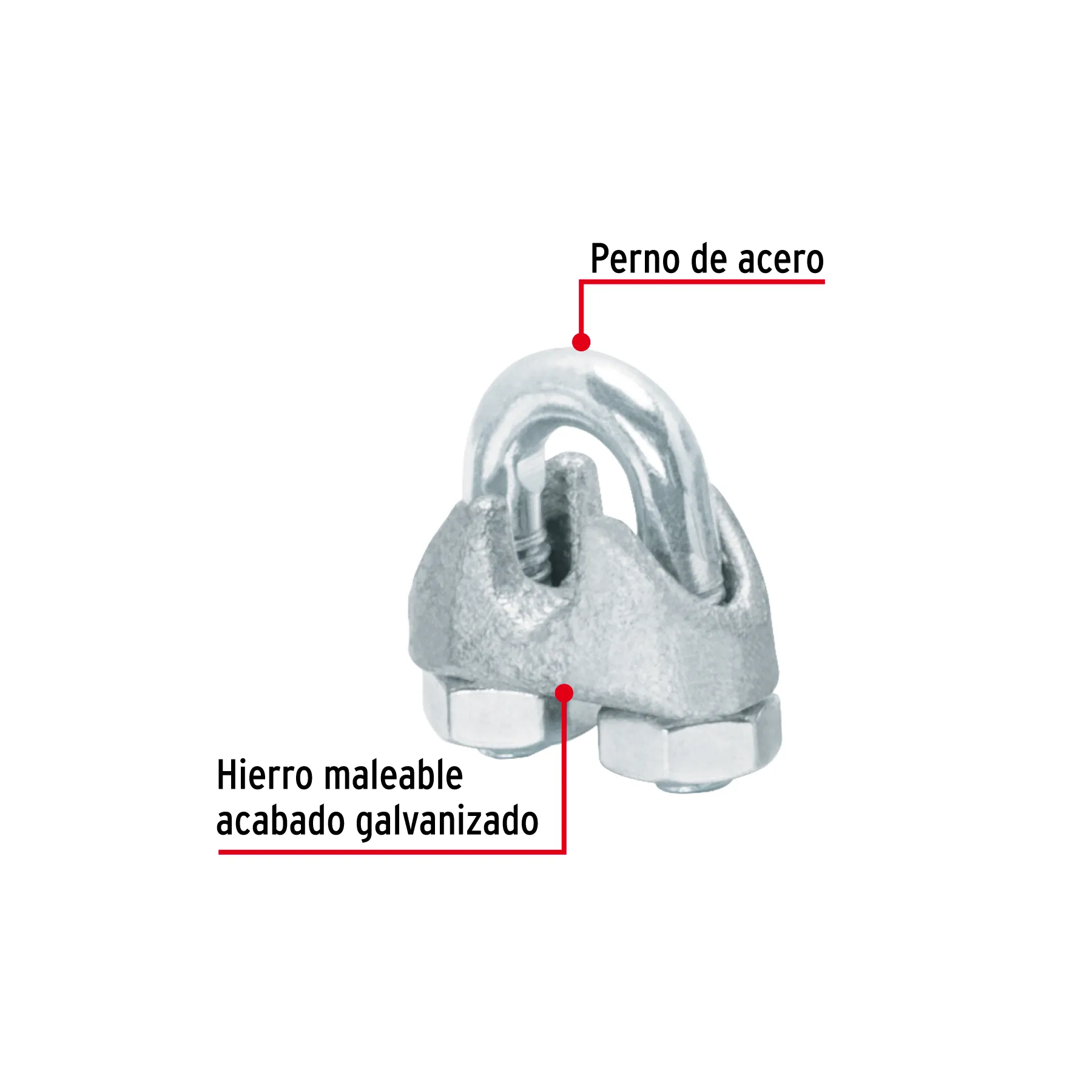 Nudo para cable de acero 3/16 " Fiero Por bolsa (50 pz)