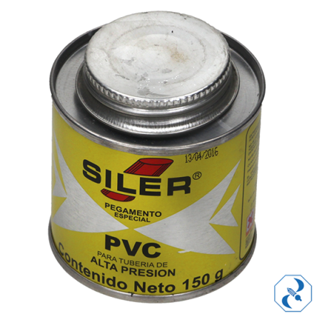 Pegamento para tubería Transparente 165 ml SILER Bote PVC