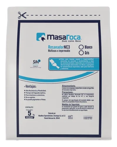 Resanador para concreto Blanco 1 kg Masa Roca