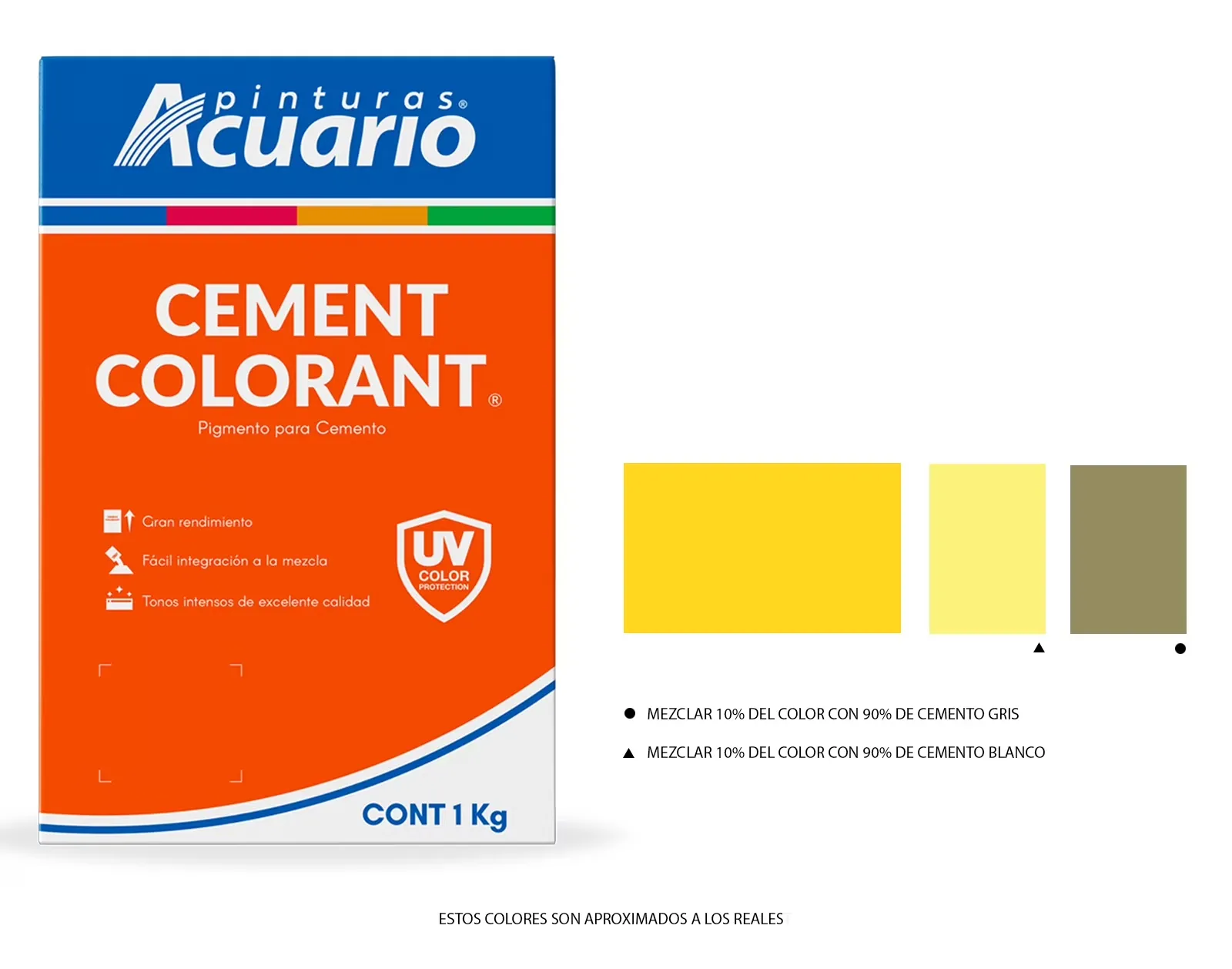 Color para cemento Amarillo concentrado Acuario