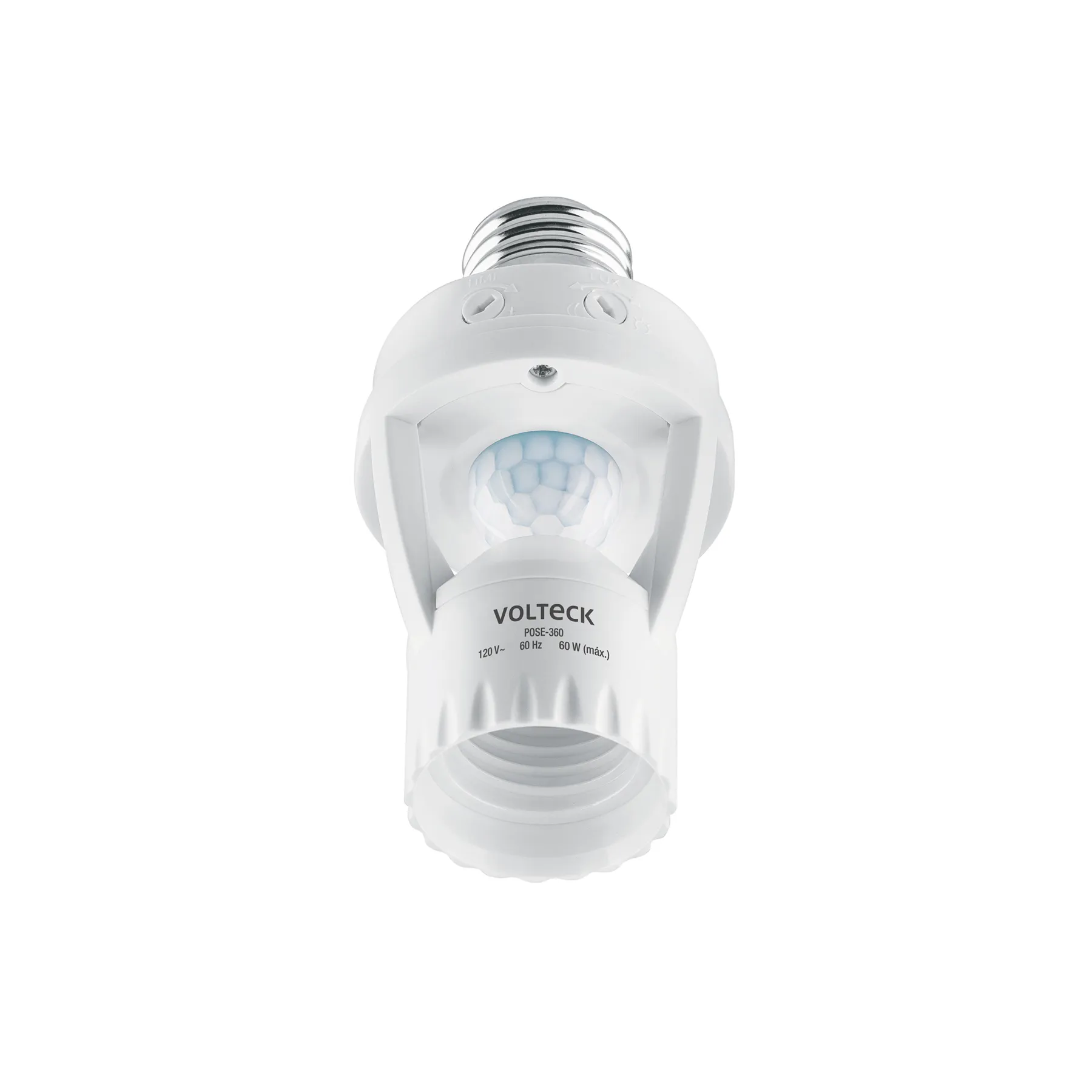 Soquet (Porta-lampara) Blanco Volteck Policarbonato Con sensor de movimiento