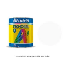 Pintura de esmalte Blanco 1 L (1000 ml) Acuario Tecnobril
