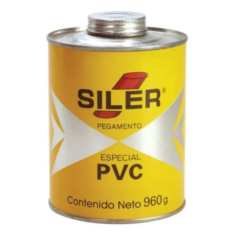 Pegamento para tubería Transparente 1100 ml SILER Bote PVC