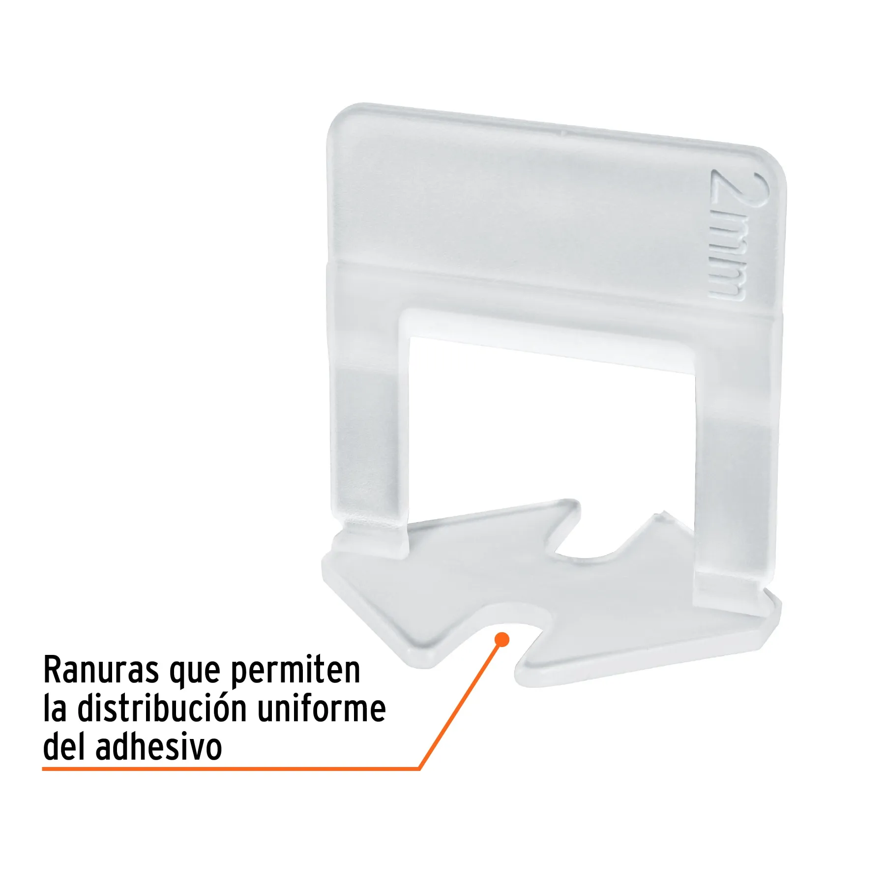 Ancla para nivelación de azulejos Recta Truper 2 mm Bolsa (100 pz)