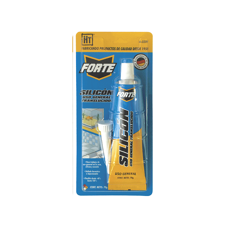 Silicón (Sellador) Transparente Forte Hecort Tubo (125 ml) Acético