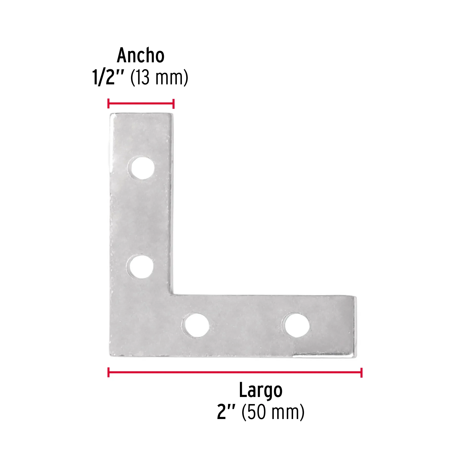 Escuadra cantonera Fiero 2 " Bolsa (24 pz)