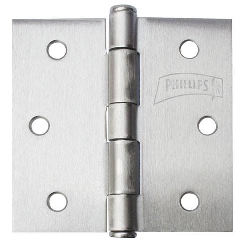 Bisagra rectangular Cromo Phillips 3 " x 3 " Por caja (10 pz)