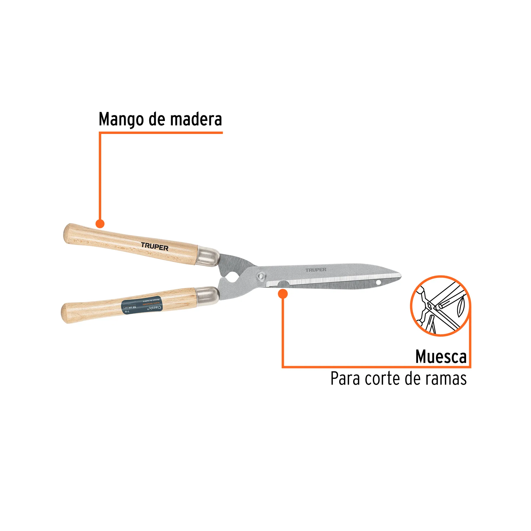 Tijeras para poda Truper Mangos de madera