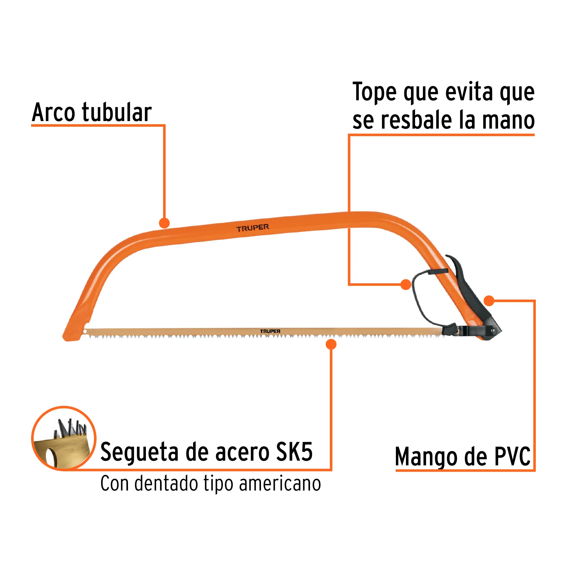 Arco jardinero de acero 30 " Truper