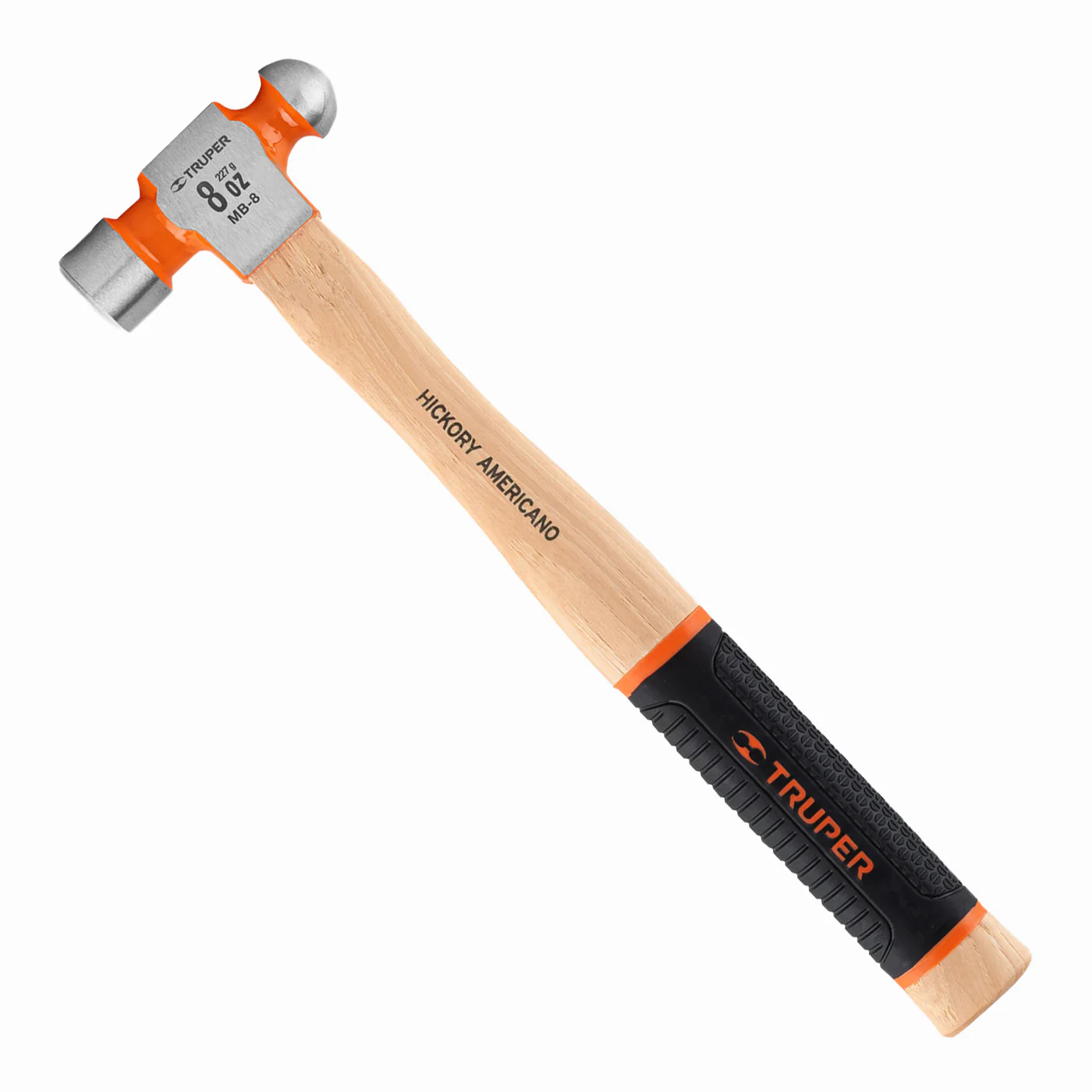 Martillo de bola 12 " (30 cm) Truper 8 oz Mango de madera con grip antiderrapante