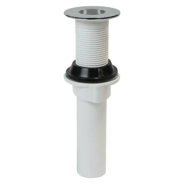 Contra para lavabo  Blanco Meer CNX De Polipropileno Cubierta cromada con rejilla