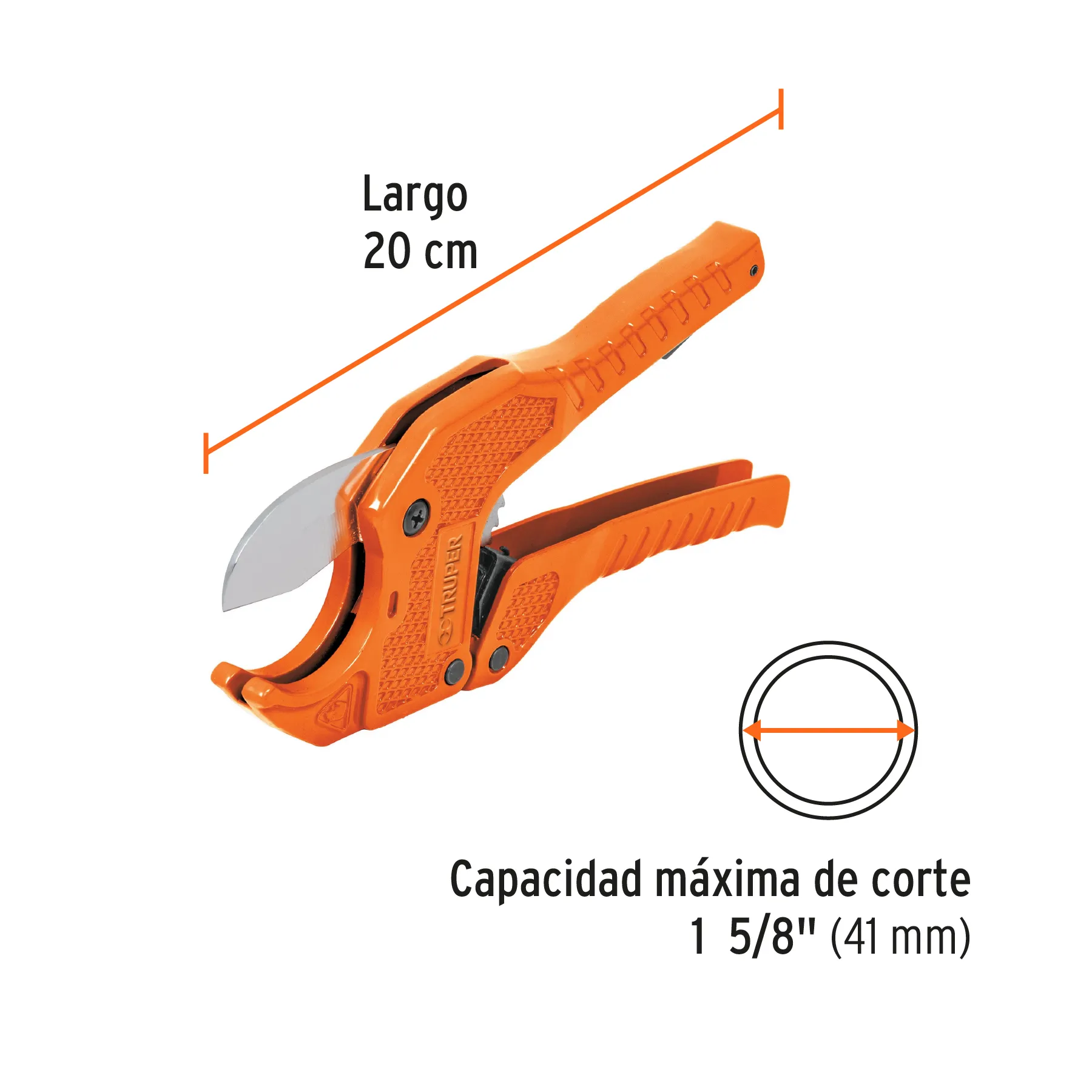 Cortador de tubo plástico 1-5/8 " Truper