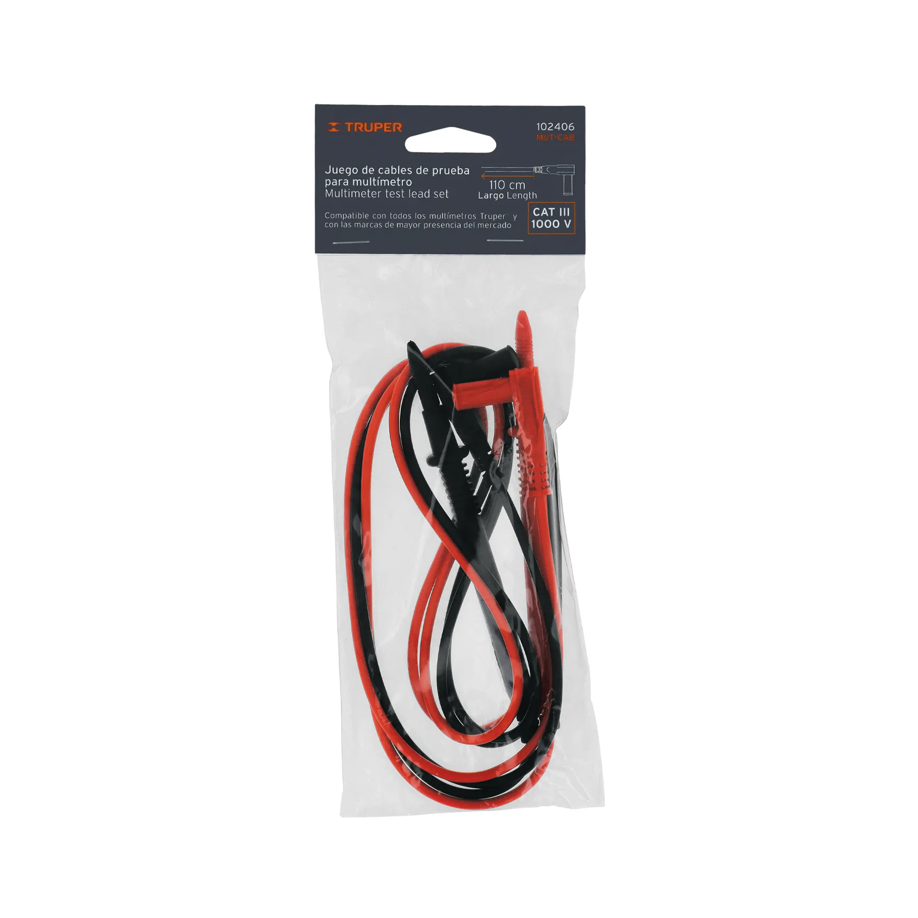 Juego de cables de prueba para multimetro Truper