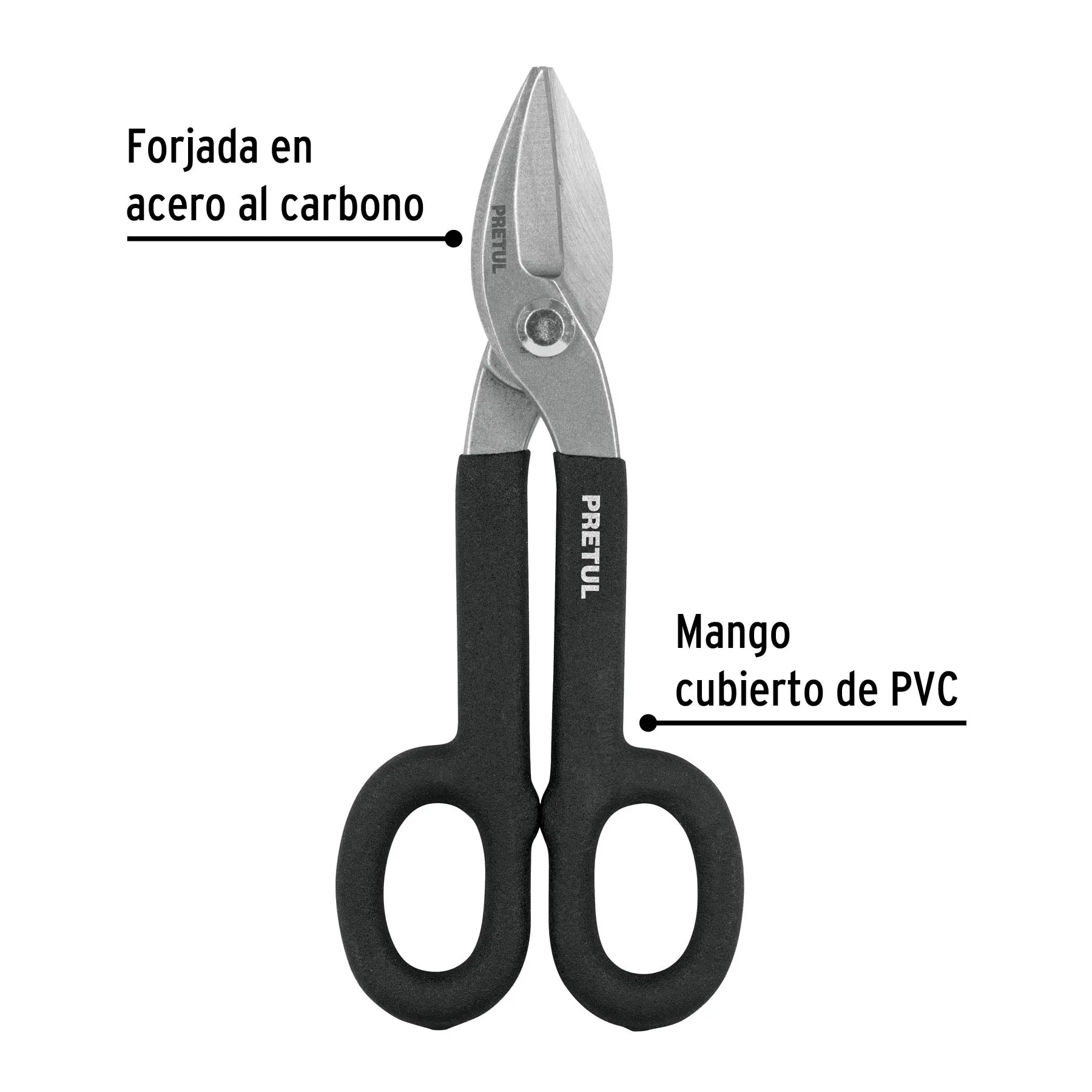 Tijeras 8 " (20 cm) Pretul Para hojalatero