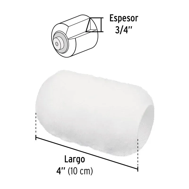 Felpa para rodillo 4 " Truper Poliéster profesional