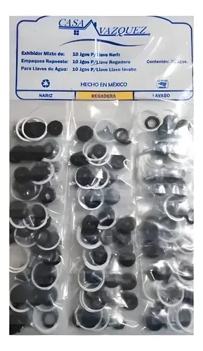 Juego de empaques para regadera