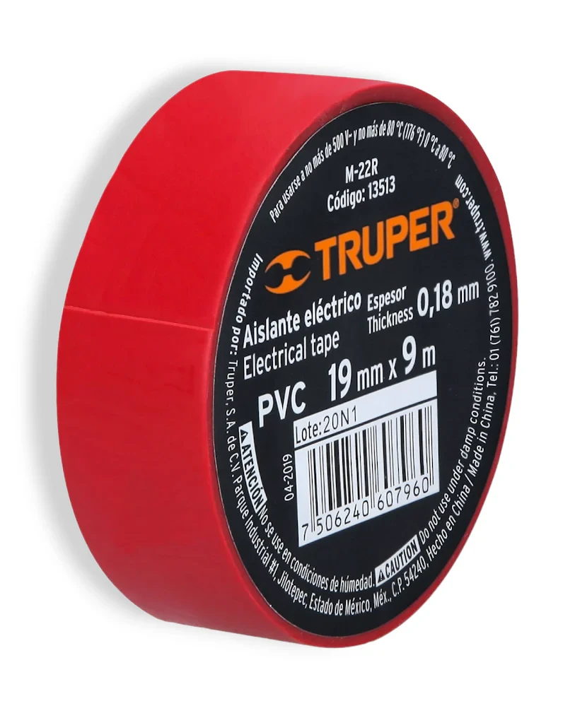 Cinta de aislar Roja Truper