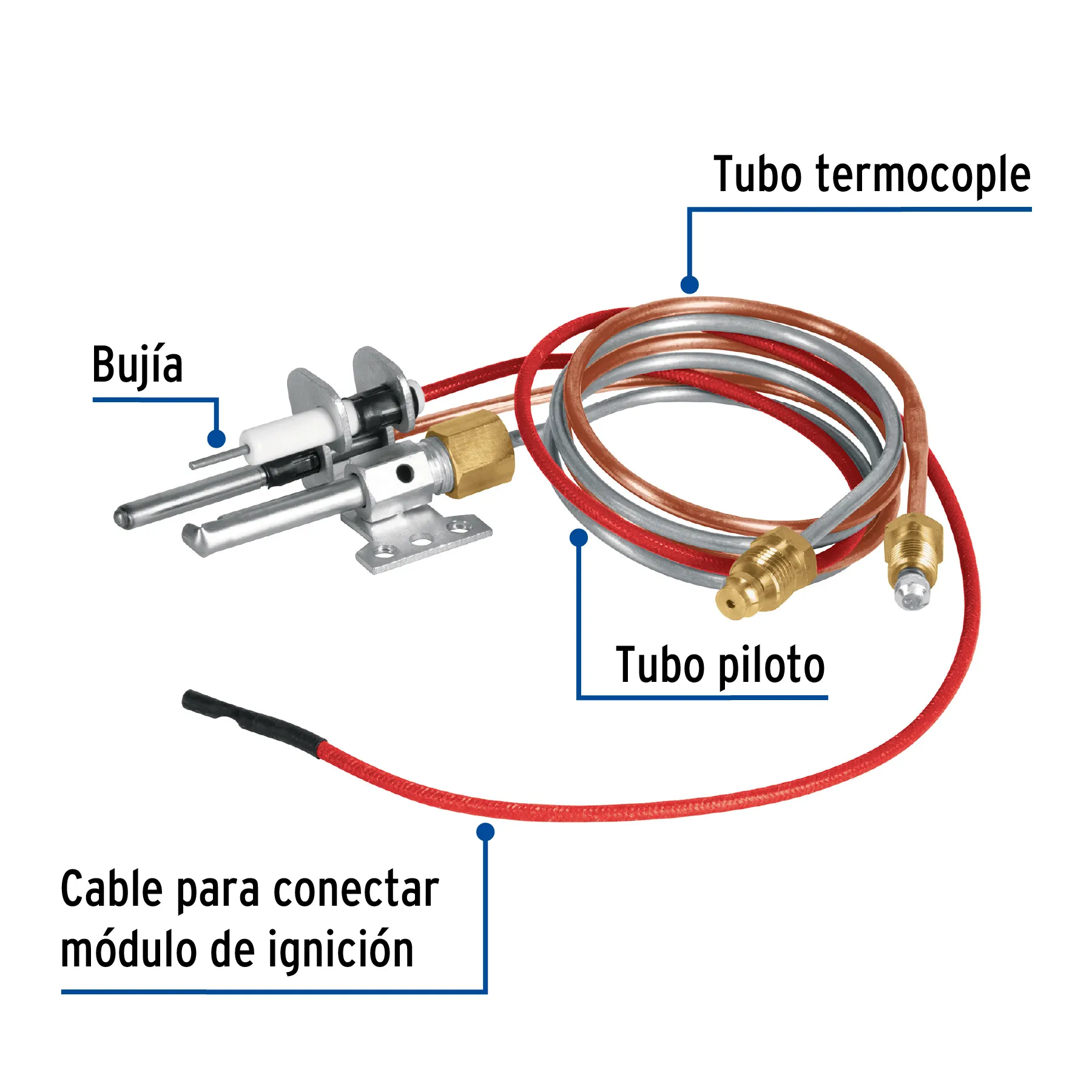 Termopar Foset De Cobre Tipo flauta