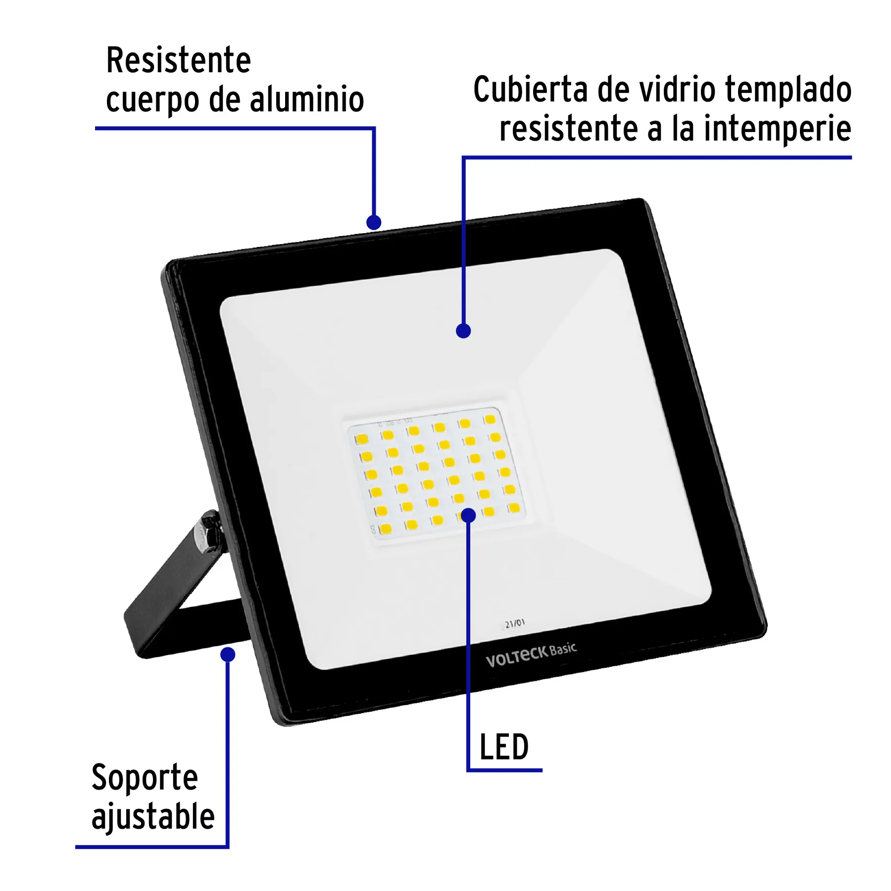 Reflector LED Volteck REF-402L 30 W Fría 6,500 K