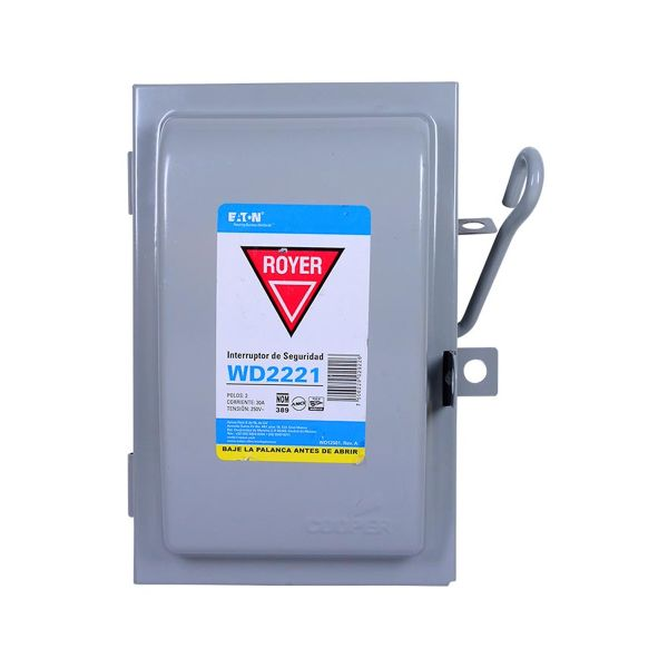 Interruptor de seguridad 30 A Royer 2 polos