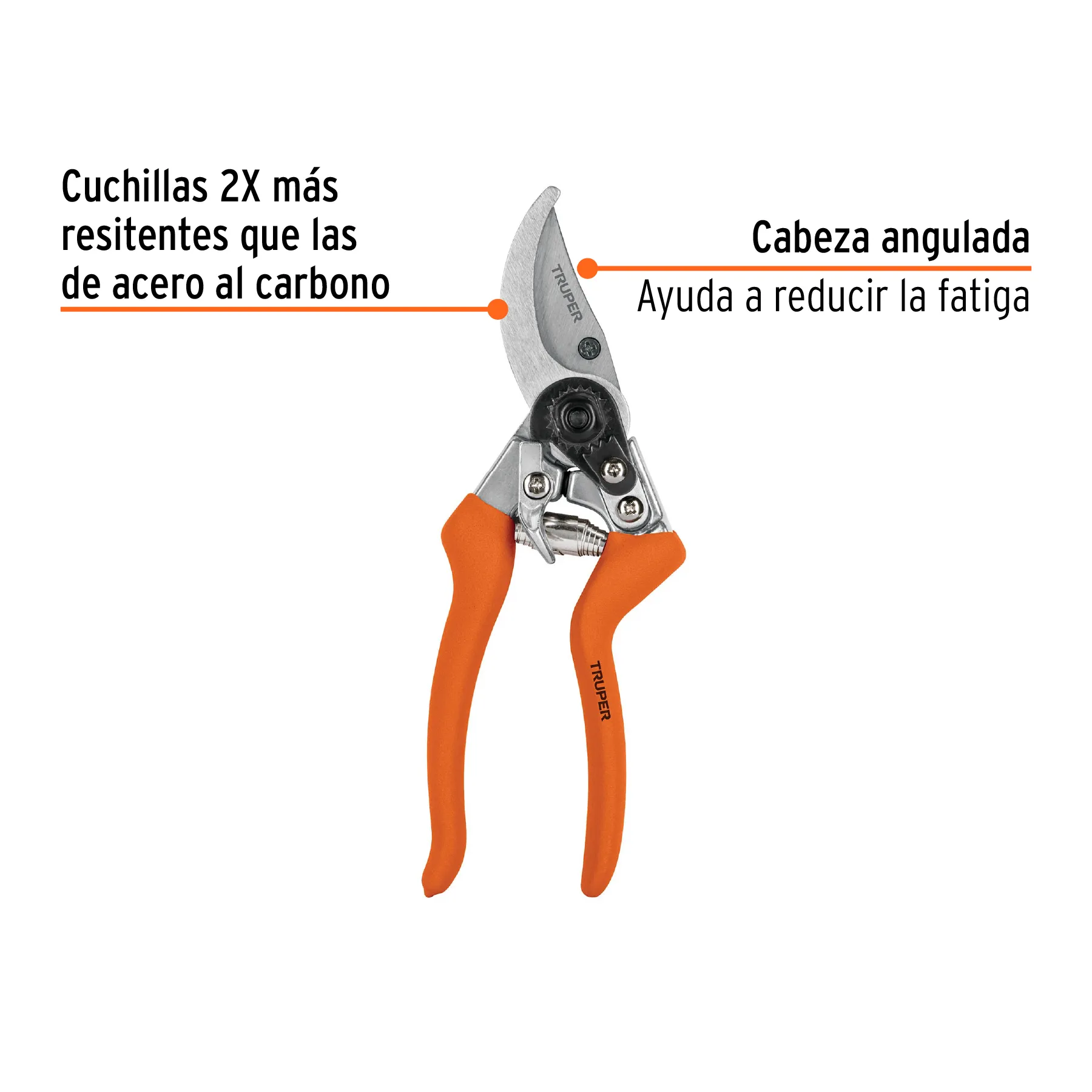 Tijeras para poda (una mano) 8 1/4 " (21 cm) Truper Cuerpo de aluminio