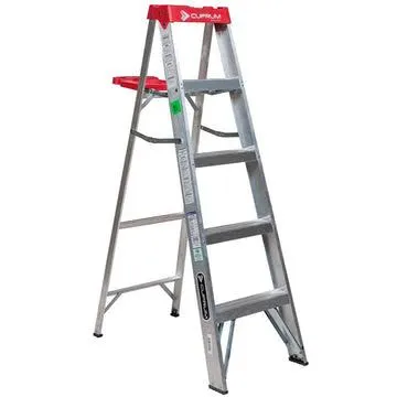 Escalera 1.52 m 150 kg (uso comercial) Cuprum Aluminio 4 peldaños Tijera