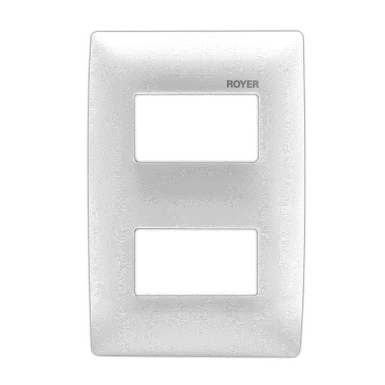 Placa sencilla Blanca 2 Modulos Royer